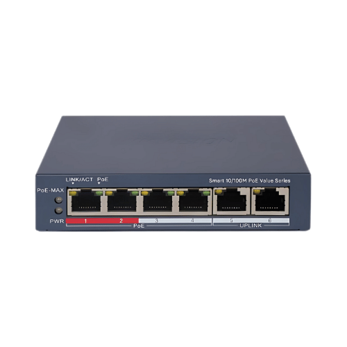 Switch poe 4 cổng hikvision DS-3E1106P-EI/M 1 Switch poe 4 cổng hikvision DS-3E1106P-EI/M