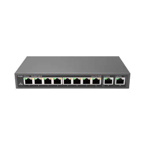 Switch poe 8 cổng ruijie RG-ES110D-P
