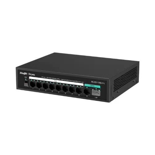 Switch poe 8 cổng ruijie RG-ES110GS-P-L 1 Switch poe 8 cổng ruijie RG-ES110GS-P-L
